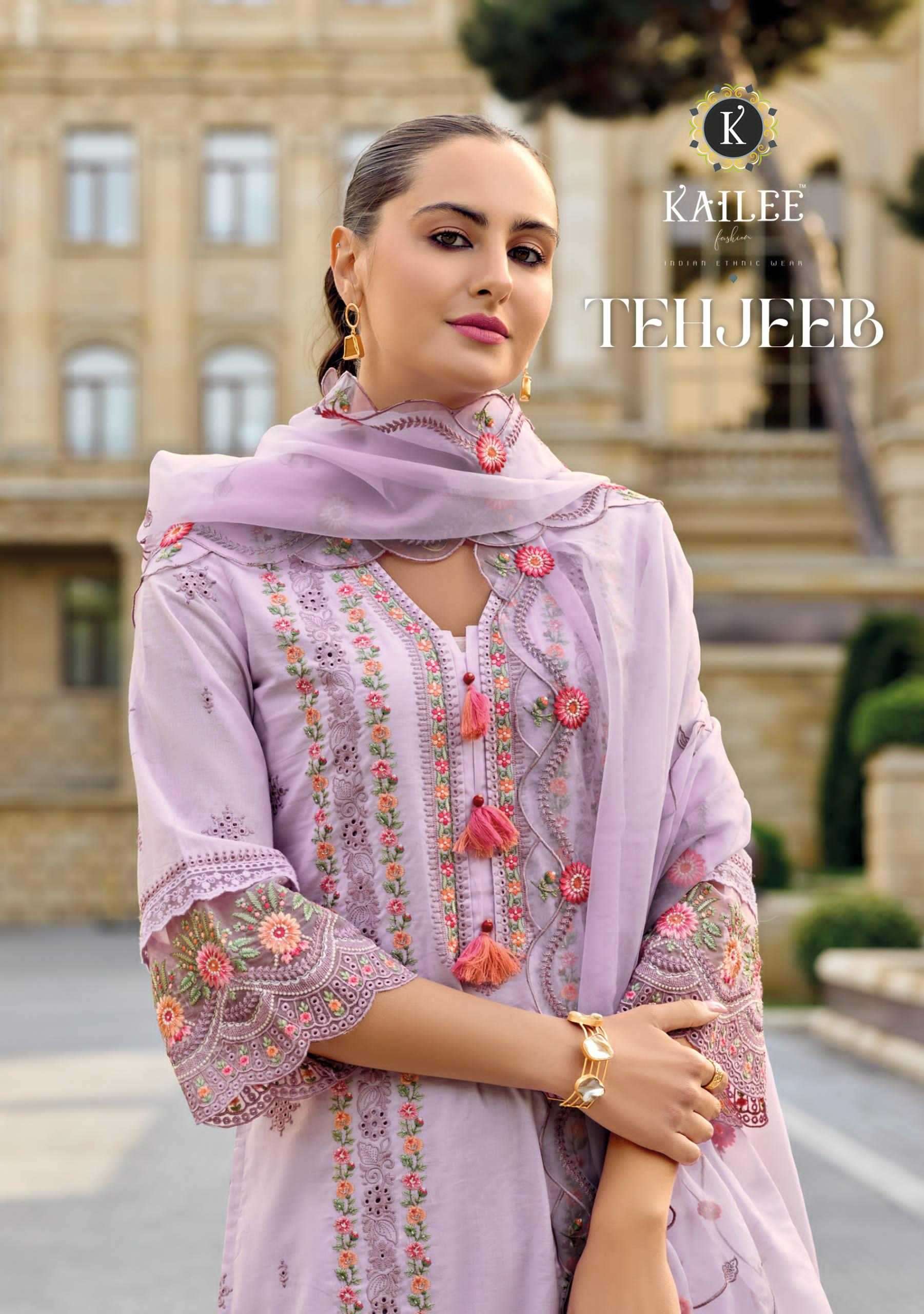 kailee fashion tehjeeb series 42691-42694 pure cotton suit 