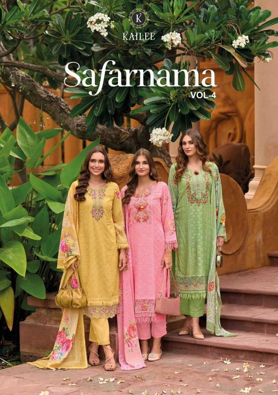 kailee safaranama vol 4 series 42613-42616 viscose muslin readymade suit 