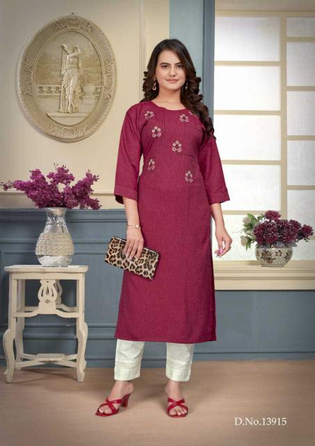 kalaroop kajree kriti series 13915-13920 viscose liquid kurti