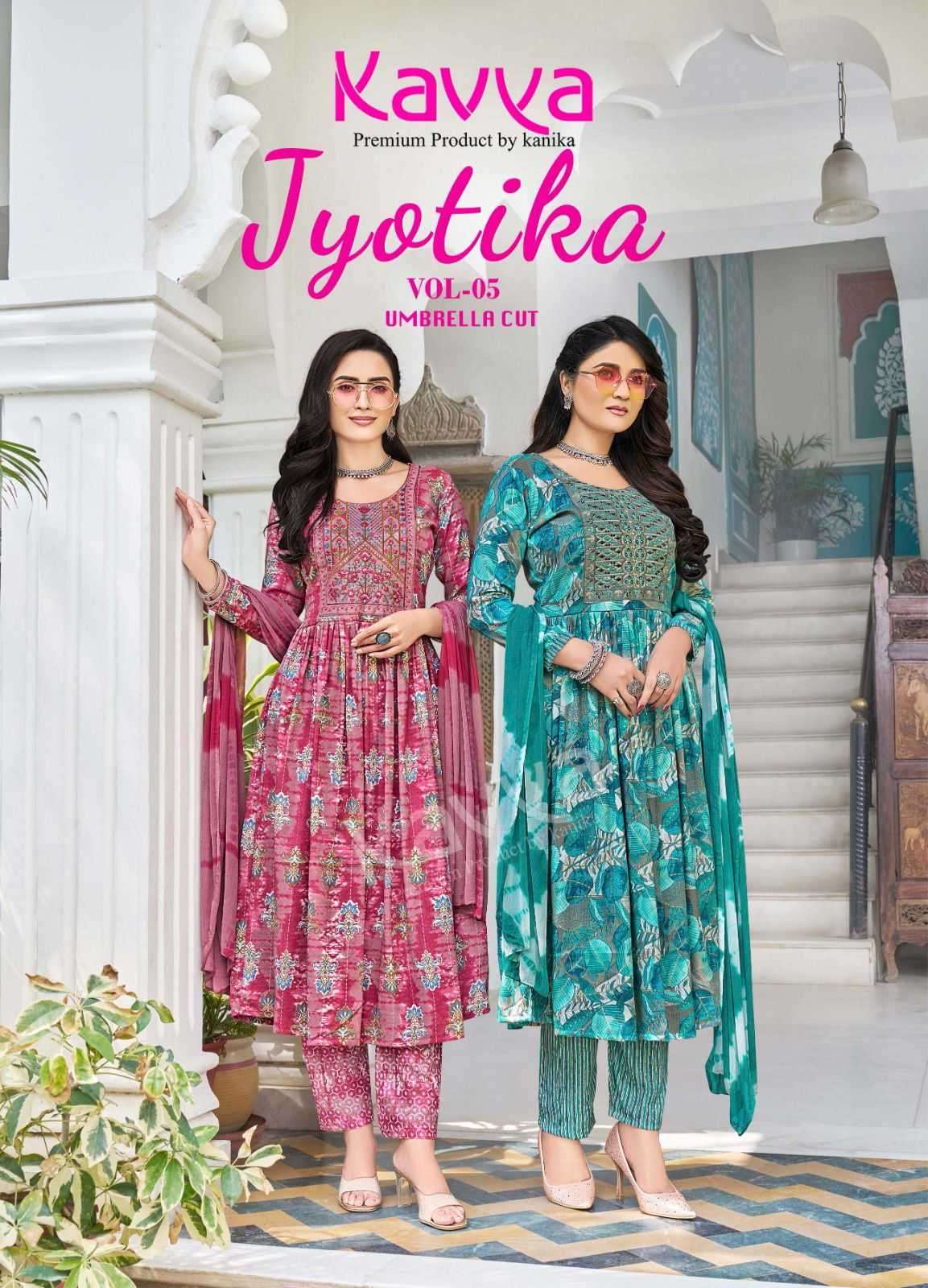 kavya jyotika vol 5 series 5001-5010 capsule readymade suit 