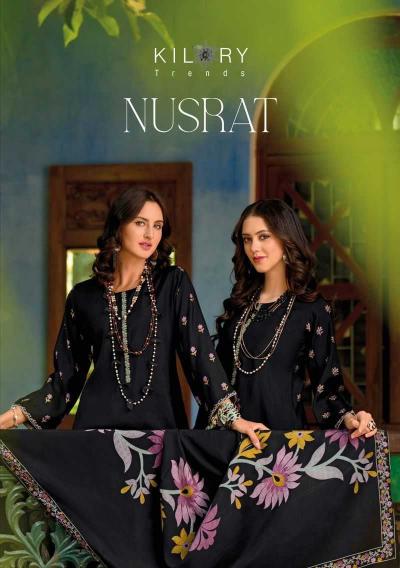 kilory trendz nusrat series 1071-1074 pure viscose muslin suit 