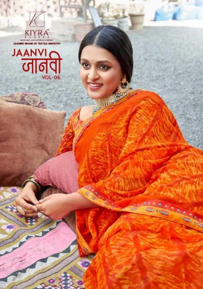 kiyra saree jaanvi vol 6 series 1001-1008 Georgette saree