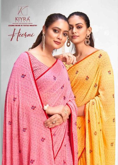 kiyra sarees heerni series 1001-1008 zomato foil saree