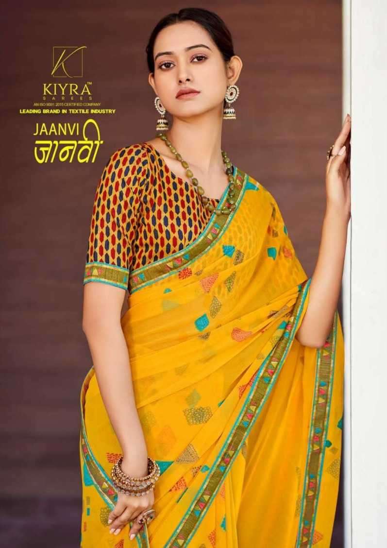 kiyra sarees janvi series 1001-1008 Georgette saree