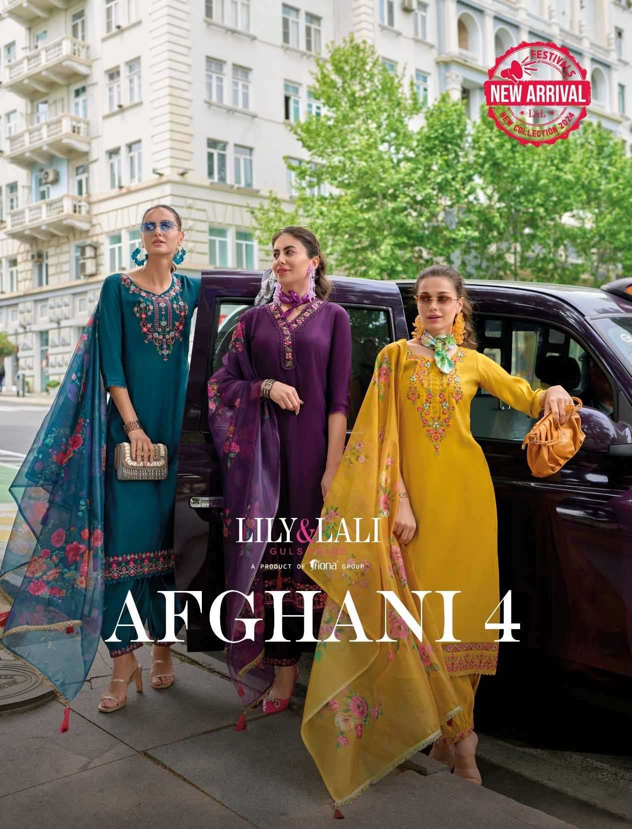 lily & lali afghani vol 4 series 20001-20006 milan silk readymade suit