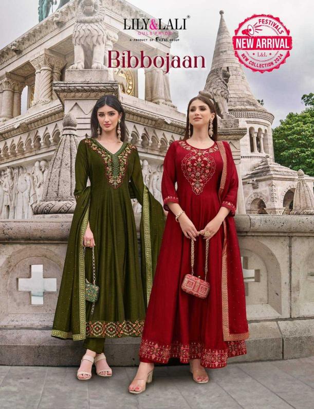 lily lali bibbojaan series 20501-20505 vichitra silk readymade suit 