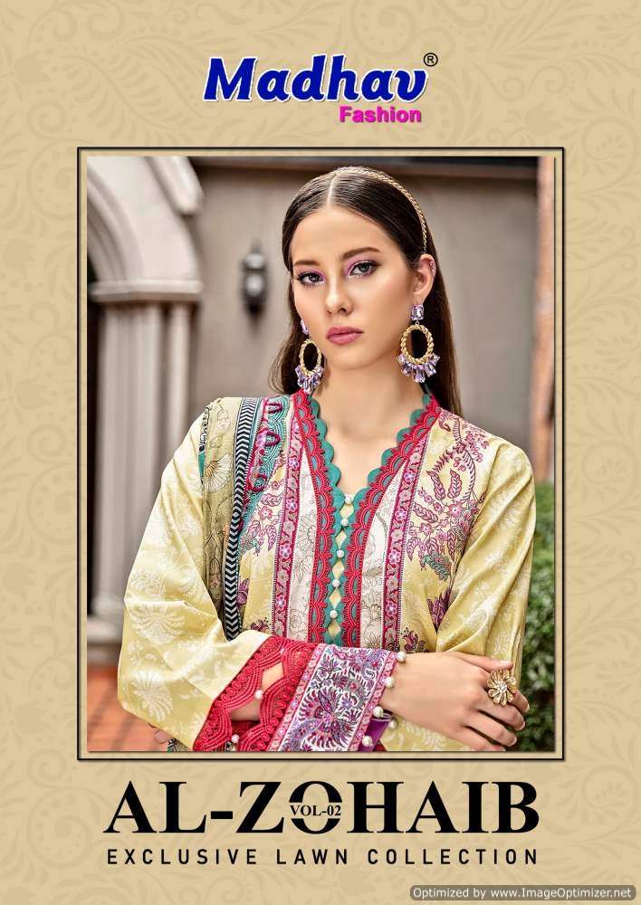 Madhav Al-Zohaib Vol-2 series 2001-2006 Heavy Lawn Cotton readymade suit 