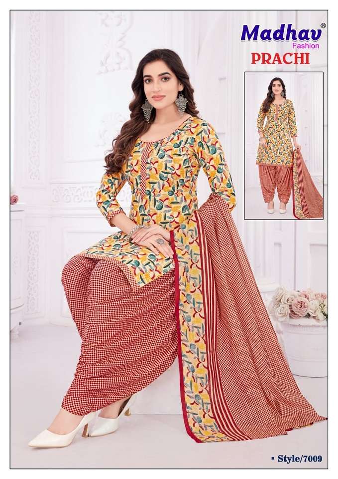 Madhav Prachi Vol-7 series 7001-7010 Heavy Cotton suit