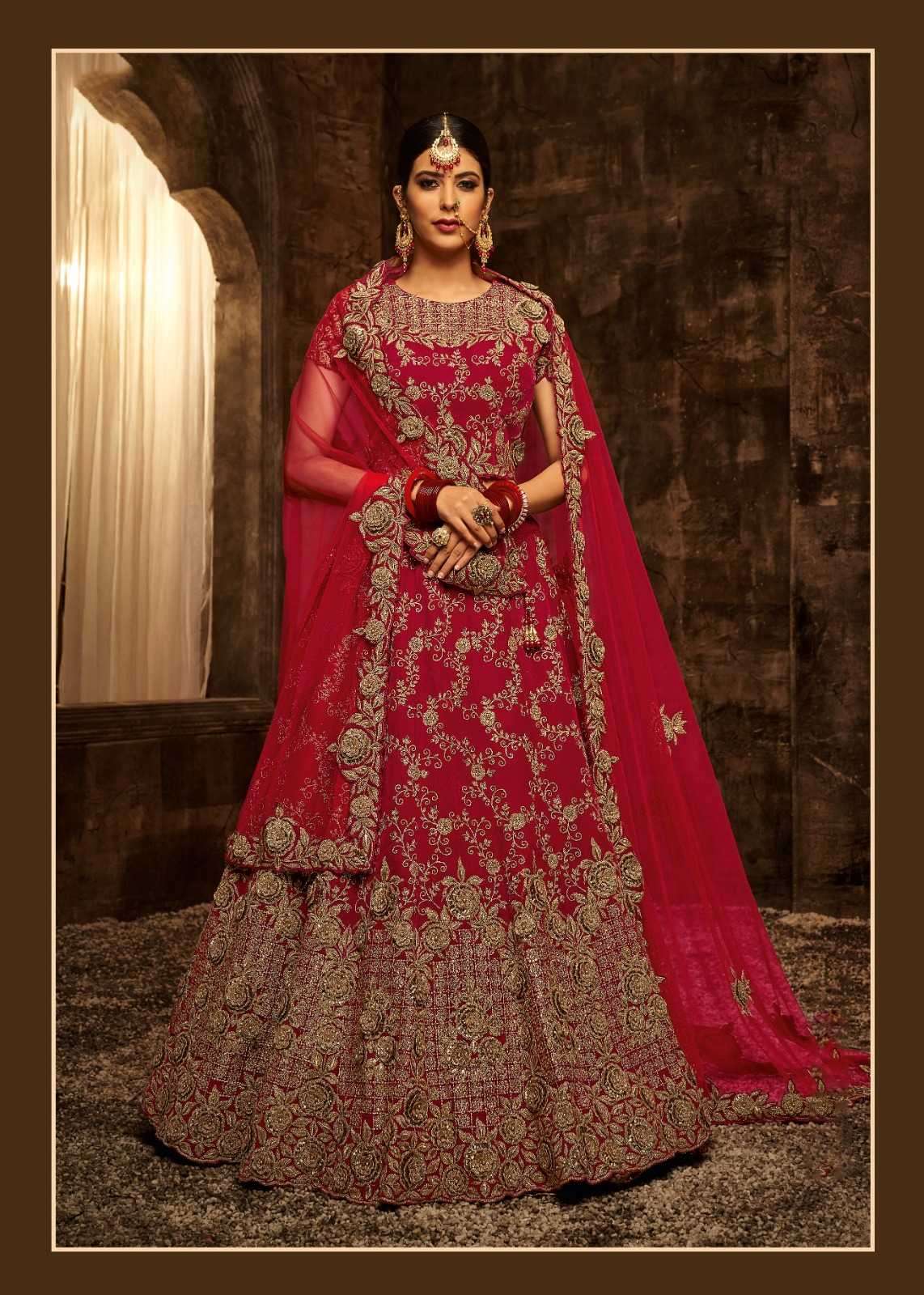 mahotsav nimaya shubharambh velvet embroidery lehenga