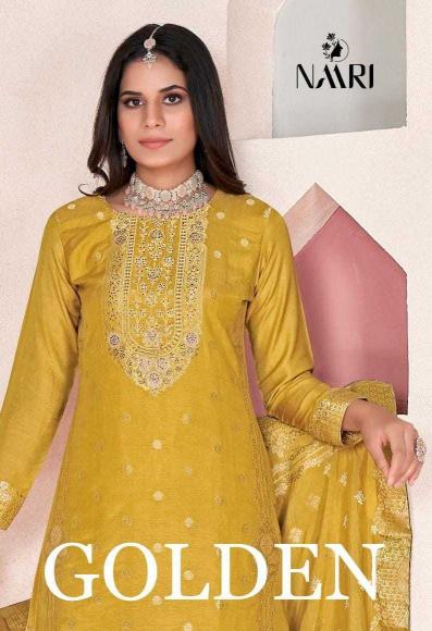 naari golden series 83001-83004 Pure muslin dola jacard suit