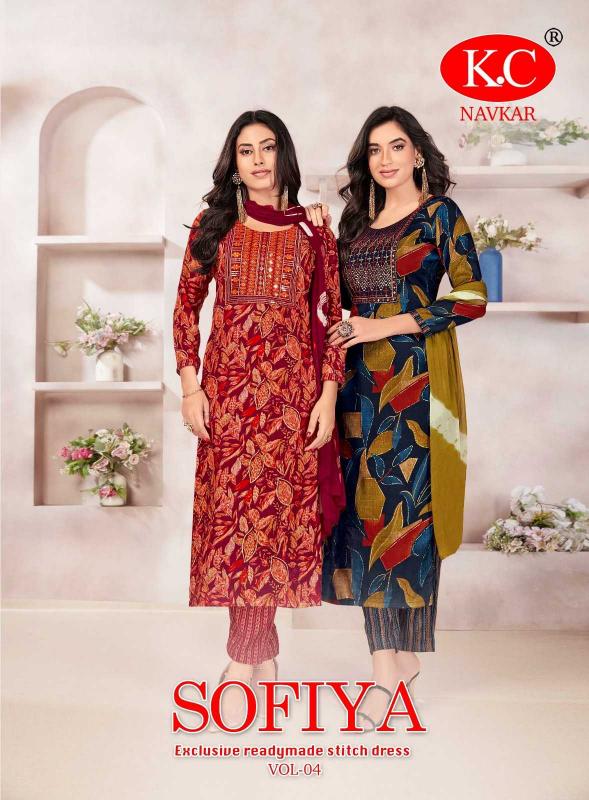 navkar creation sofiya vol 4 series 4001-4008 capsule print readymade suit 