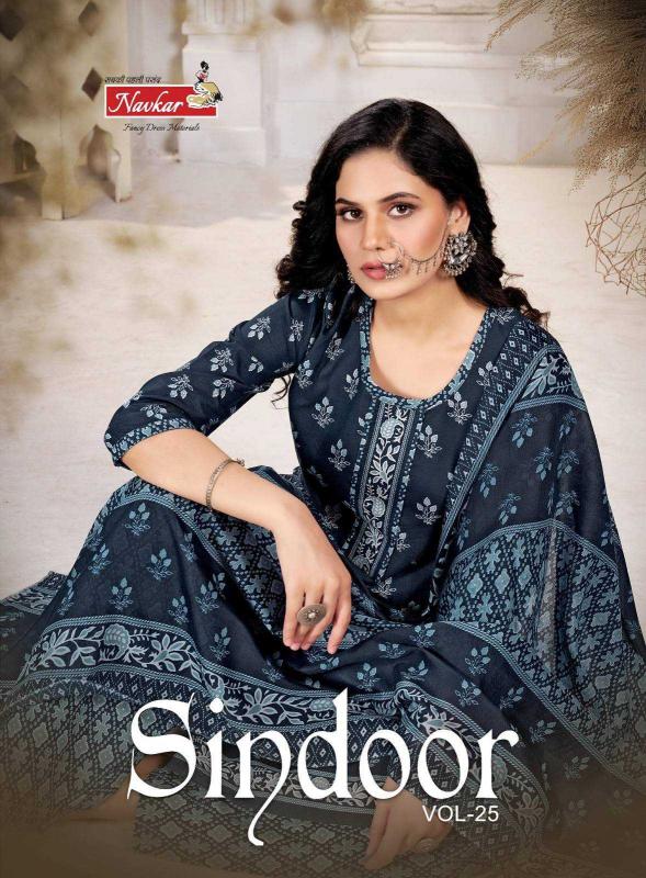 navkar sindoor vol 25 series 25001-25015 cotton readymade suit 