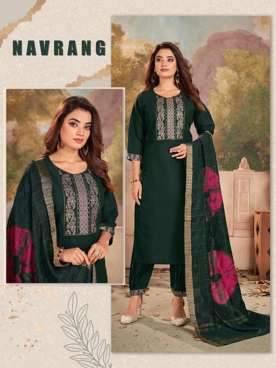 NAVRANG VOL-1 designer HEAVY FANCY FABRIC readymade suit 