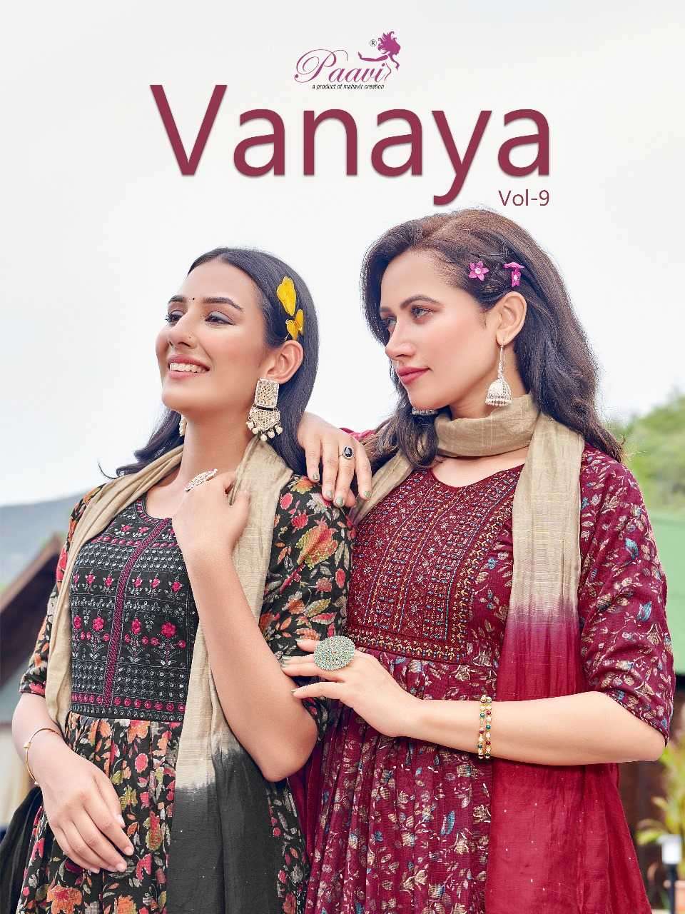 paavi vanya vol 9 heavy rayon capsule print readymade suit 