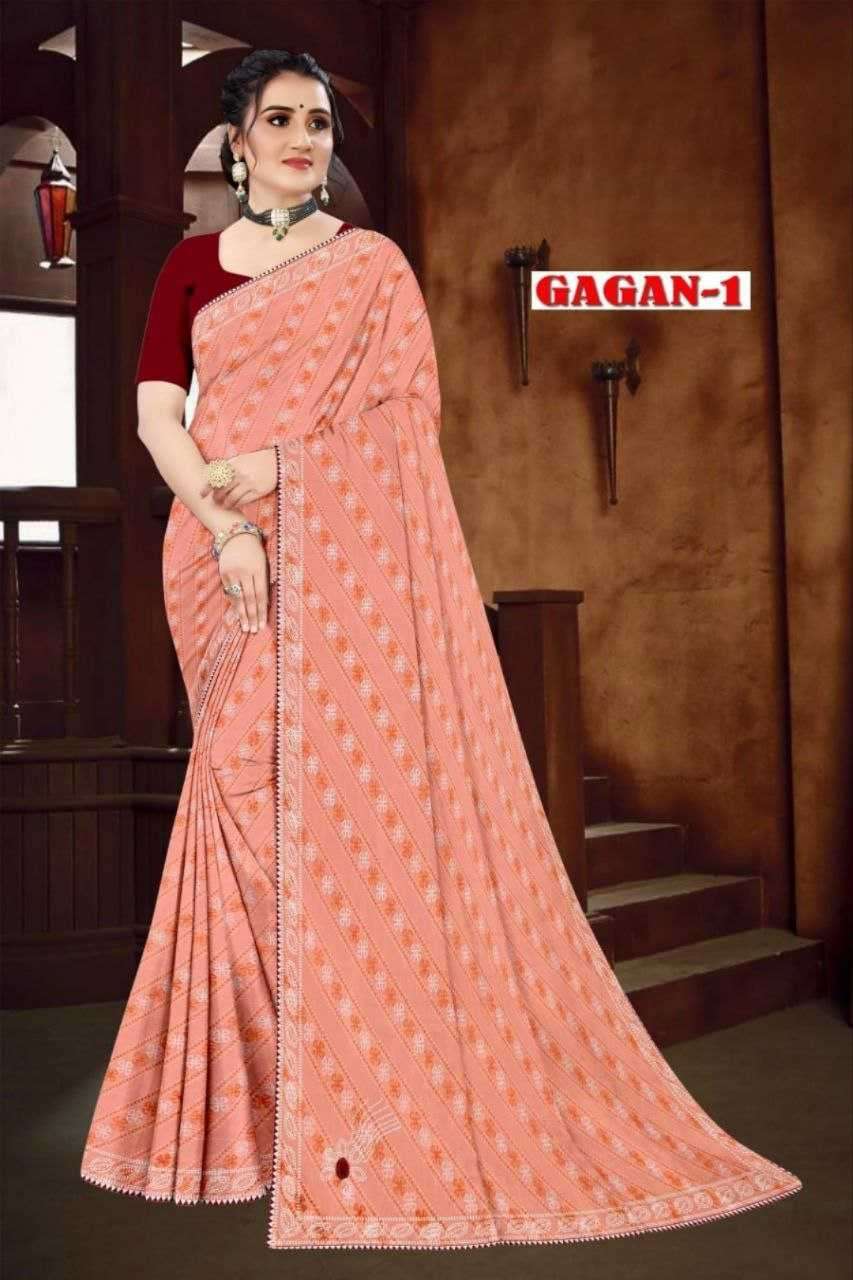 pr 9star gagan vol 1 series 1751-1753 georgette saree