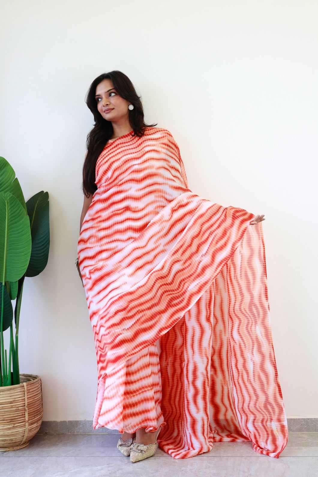 pr kc 2004 georgette beautiful print designer fully stitch gown style saree