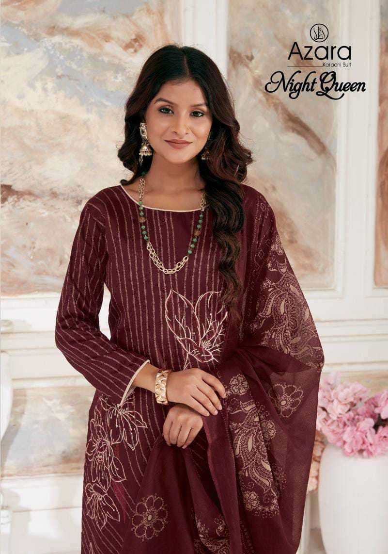 radhika black queen series 5001-5004 pure jaam cotton suit