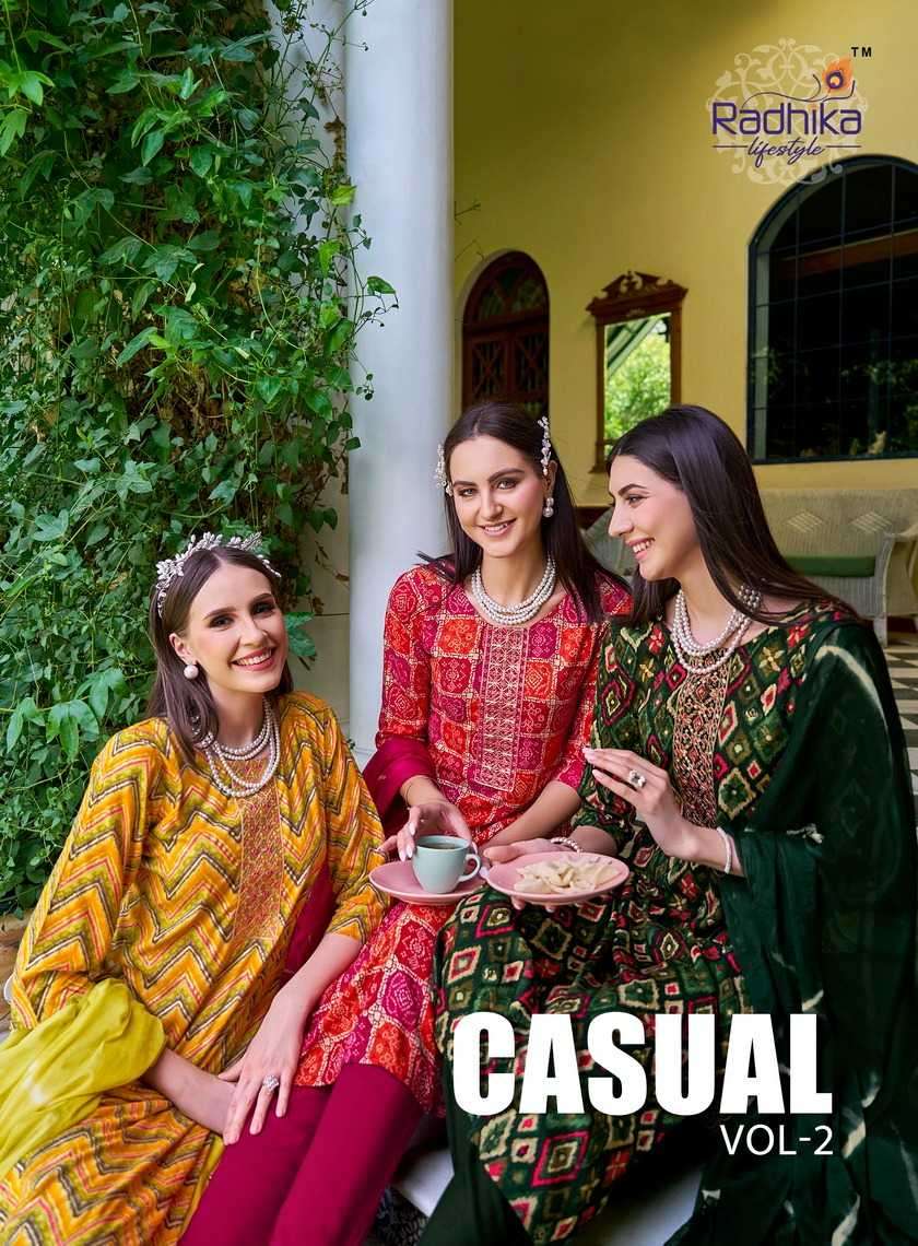 radhika casual vol 2 series 2001-2006 heavy rayon readymade suit