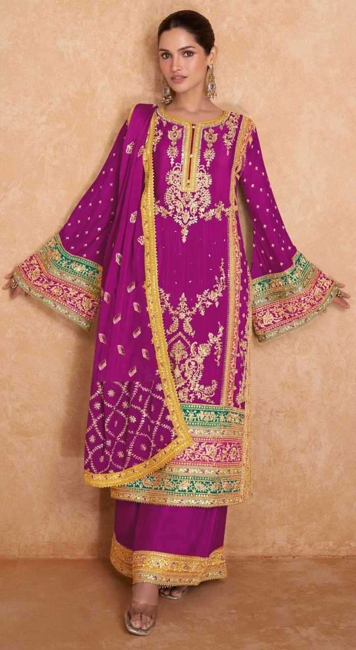 ramsha R-1174 chinon embroidery readymade suit 