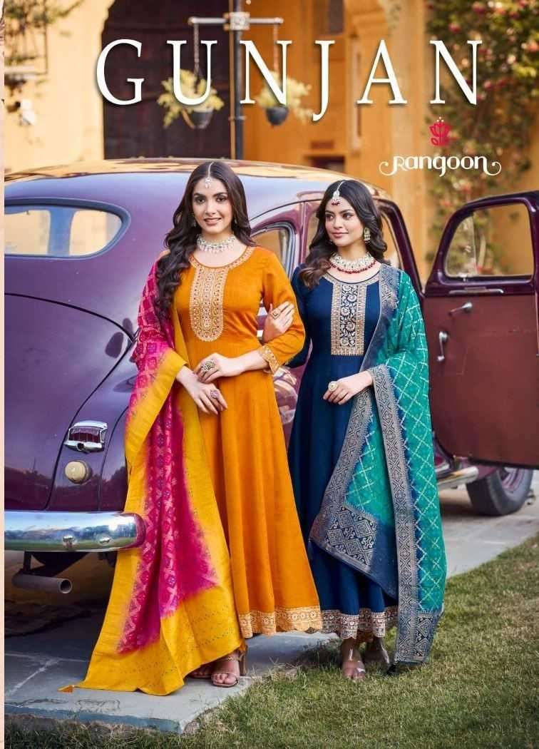 rangoon gunjan series 5176-5179 silk readymade suit 