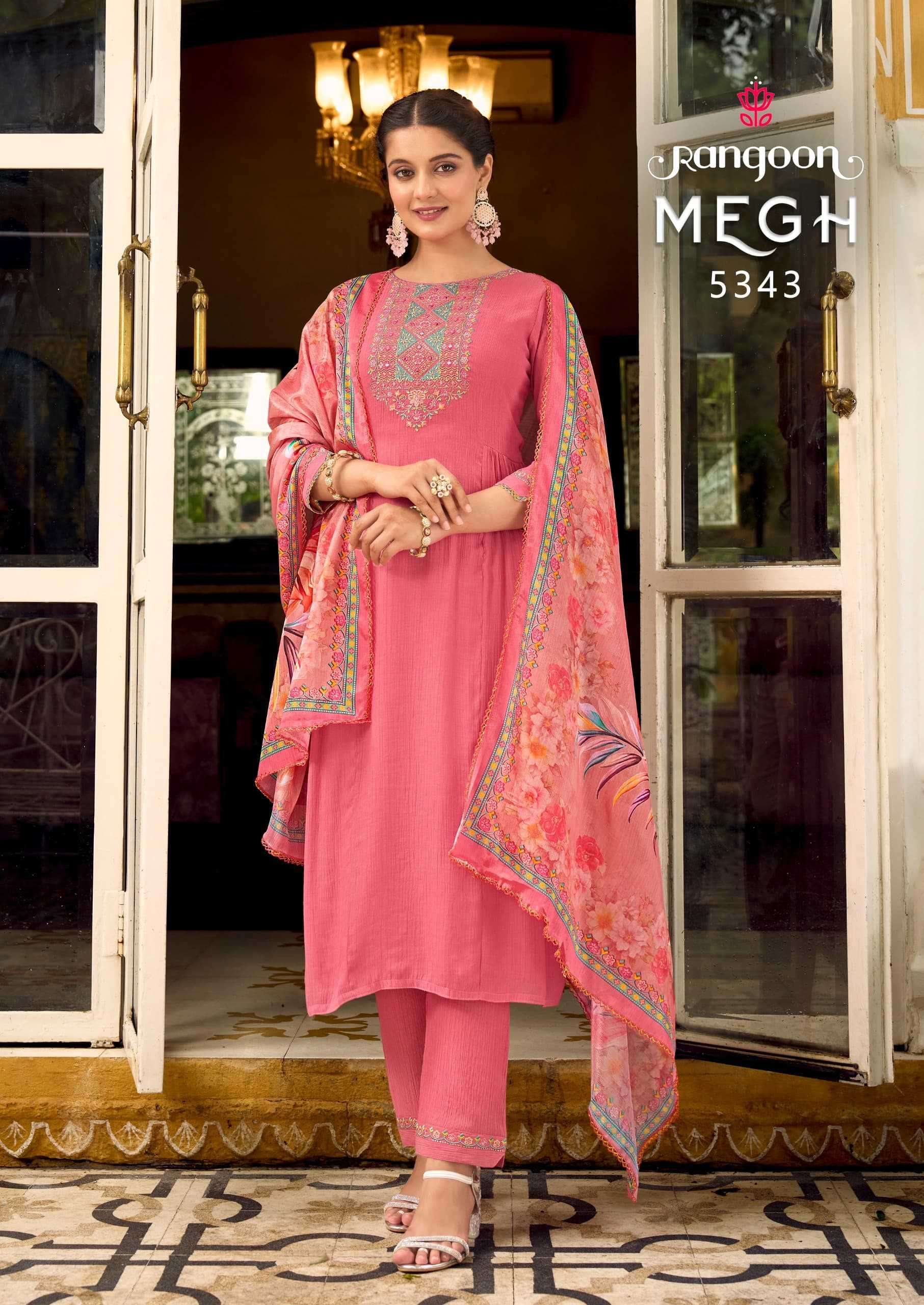 rangoon megh series 5341-5346 Viscose readymade suit 