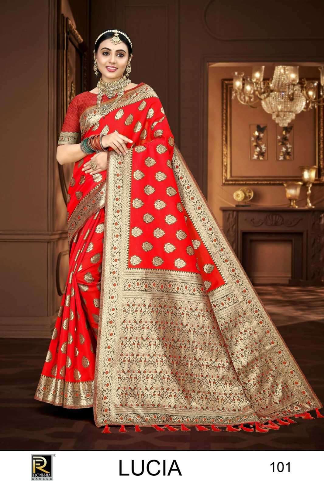 ranjna saree lucia series 101-106 banarasi silk saree