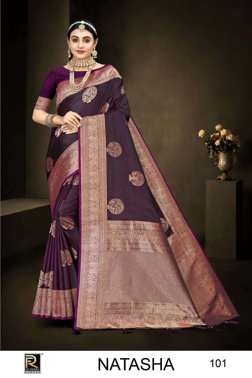 ranjna saree natasha series 101-104 banarasi silk saree