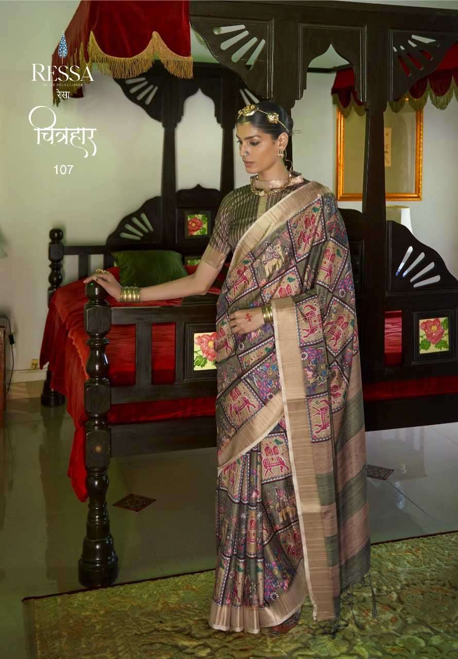 ressa chitrahar series 101-108 Banarasi Silk saree
