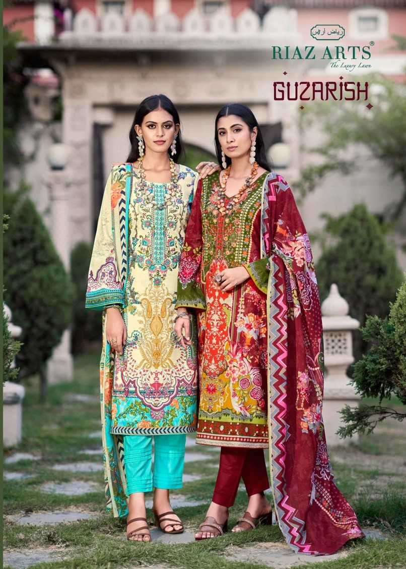 riaz arts guzarish series 6010-6015 pure karachi lawn suit 