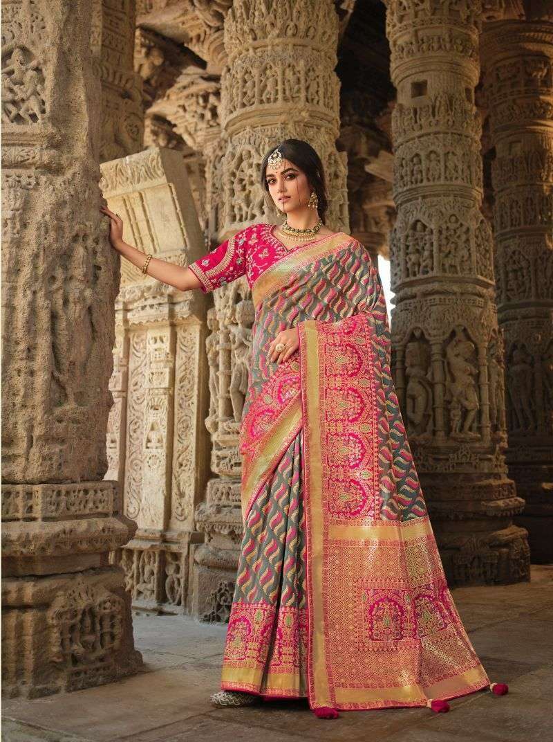 ROYAL MIX CATLOG designer SILK WITH HEACY  RUCH PALLH WITH MEENA saree