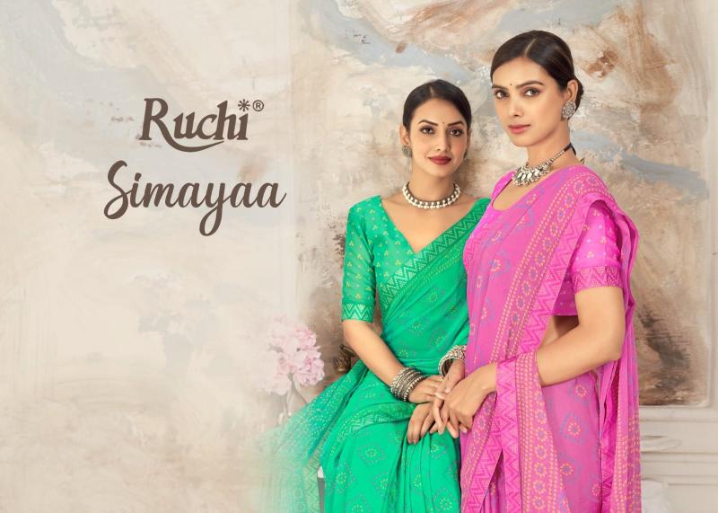 Ruchi Simayaa vol 24 series 32302-32303 Chiffon Saree