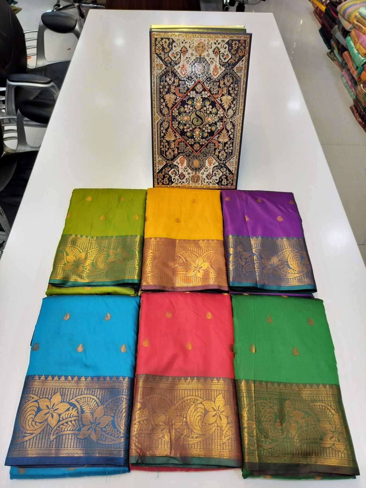 Saroj  Kaanchi silk 50*600 silk saree With Blouse