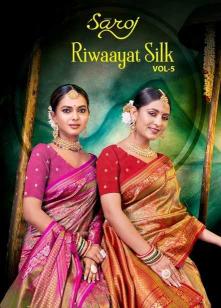 Saroj Riwaayat Silk Vol - 5 series 1001-1004 jari jacquard silk saree