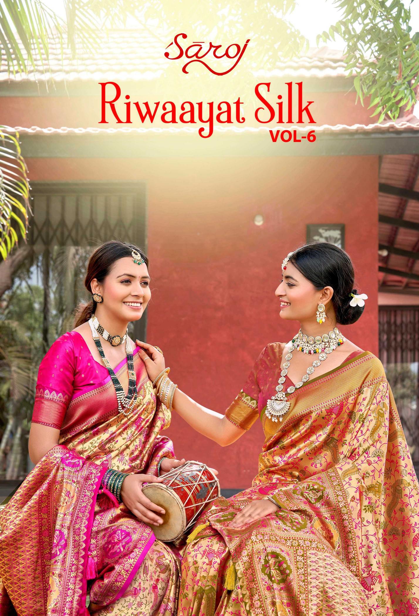 Saroj Riwaayat Silk Vol - 6 series 1001-1004 jacquard silk saree