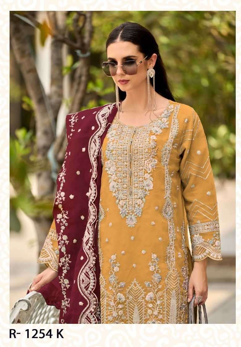 shree fabs R-1254 organza embroidery readymade suit 