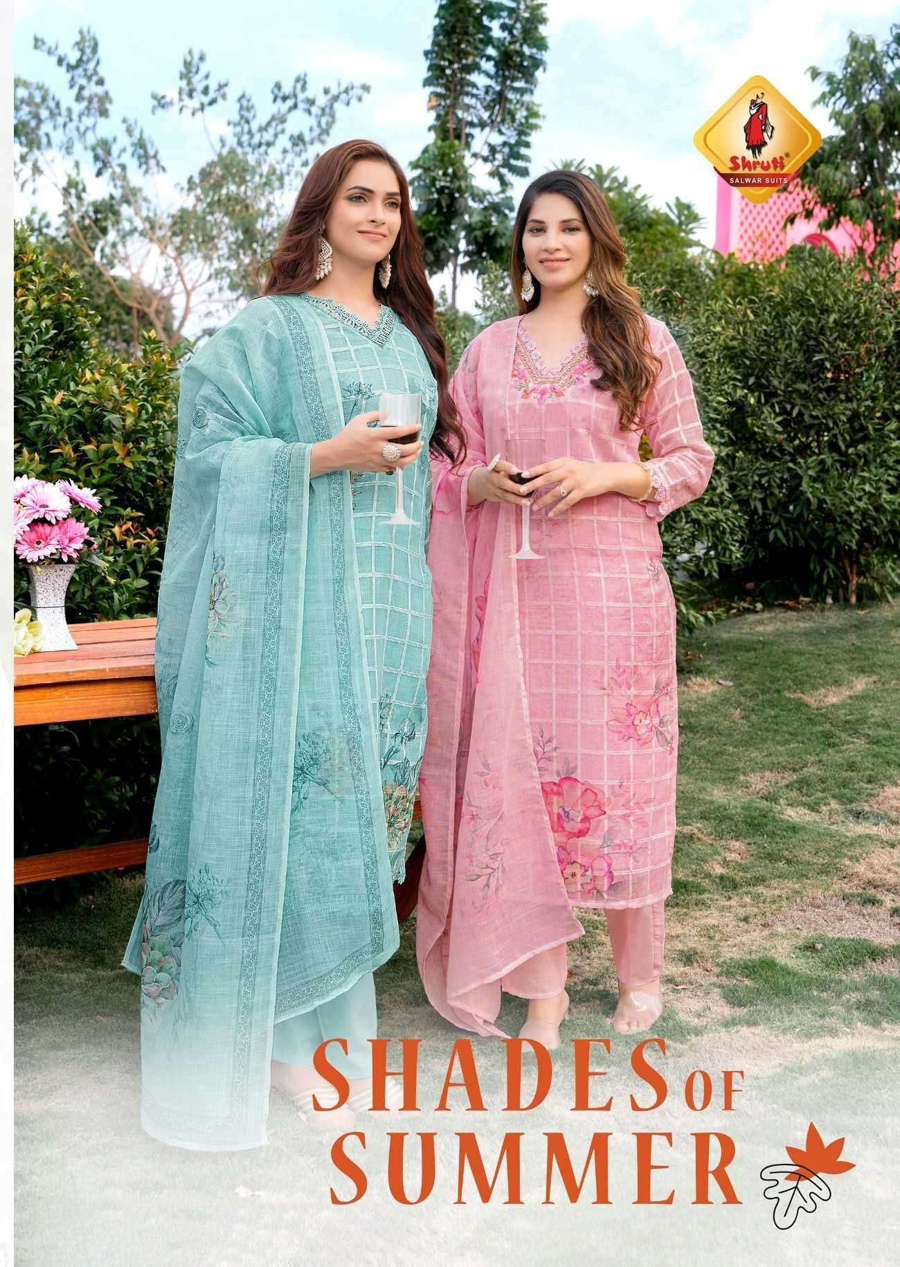 shruti suit shades of summer pure cotton readymade suit 
