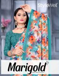 stylewell marigold series 8001-8010 Digital Print Saree 