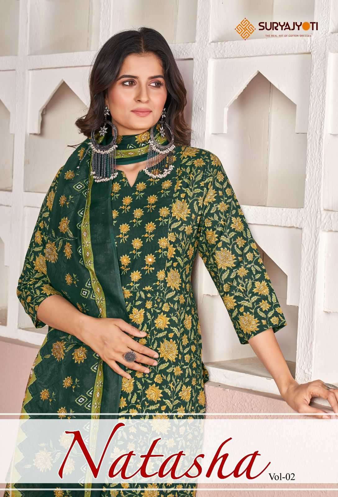 suryajyoti natasha vol 2 series 2001-2010 pure lawn cotton suit 