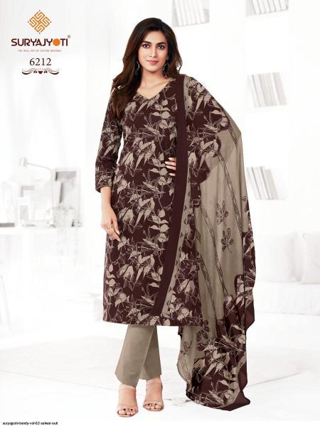 Suryajyoti Trendy Cotton Vol-62 series 6201-6220  Pure Cotton Printed readymade suit 