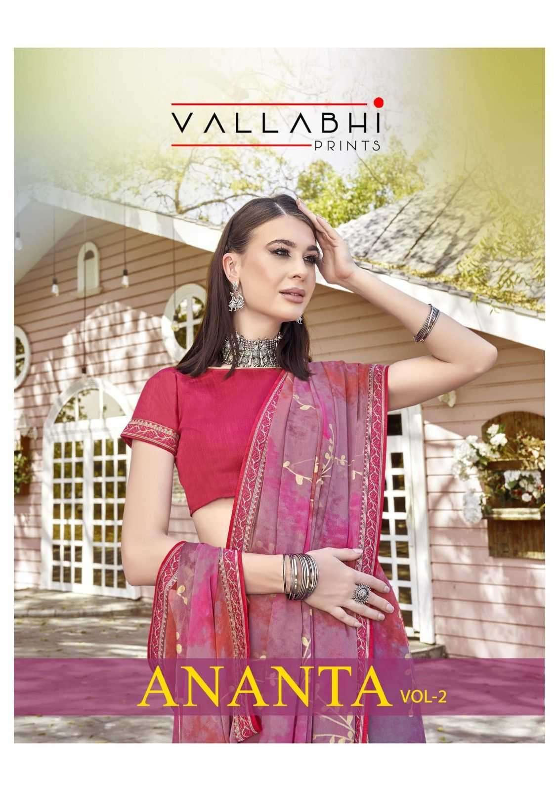 vallabhi prints ananta vol 2 series 26521-26526 georgette saree