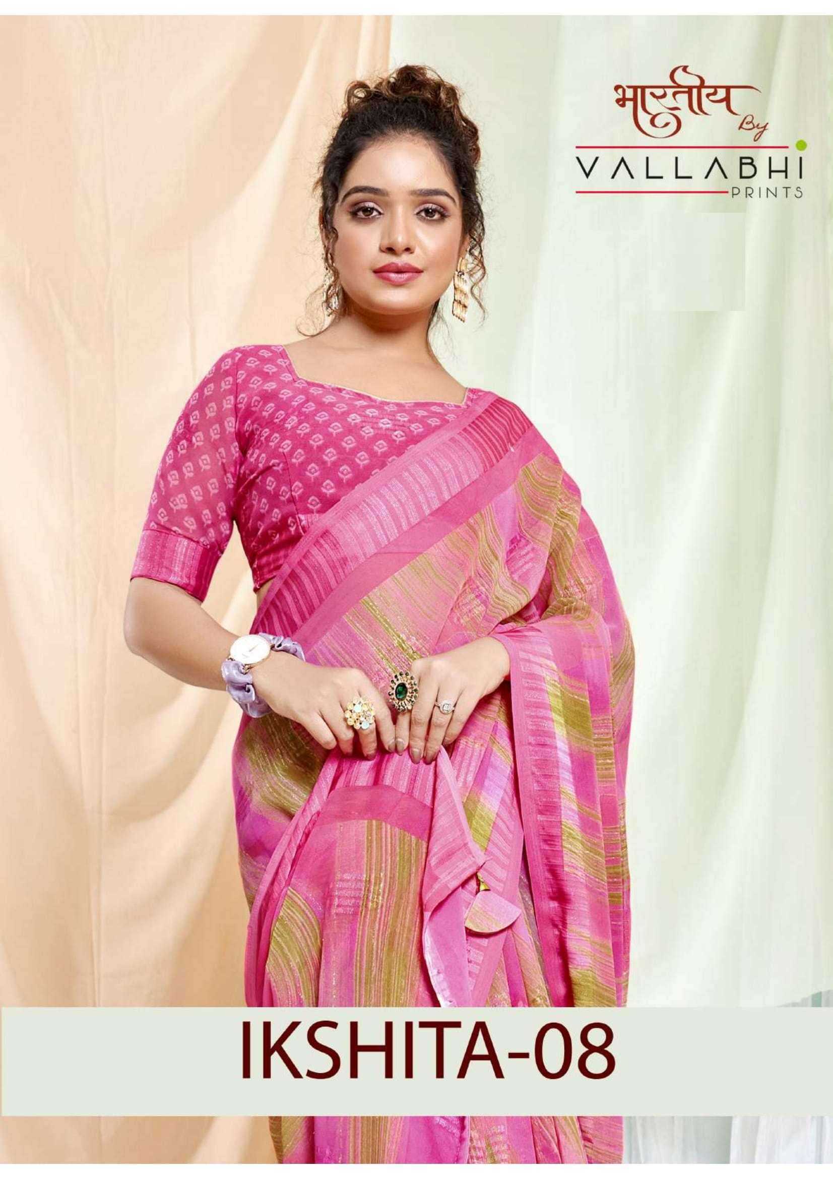 vallabhi prints ikshita vol 8 series 27971-27976 georgette saree