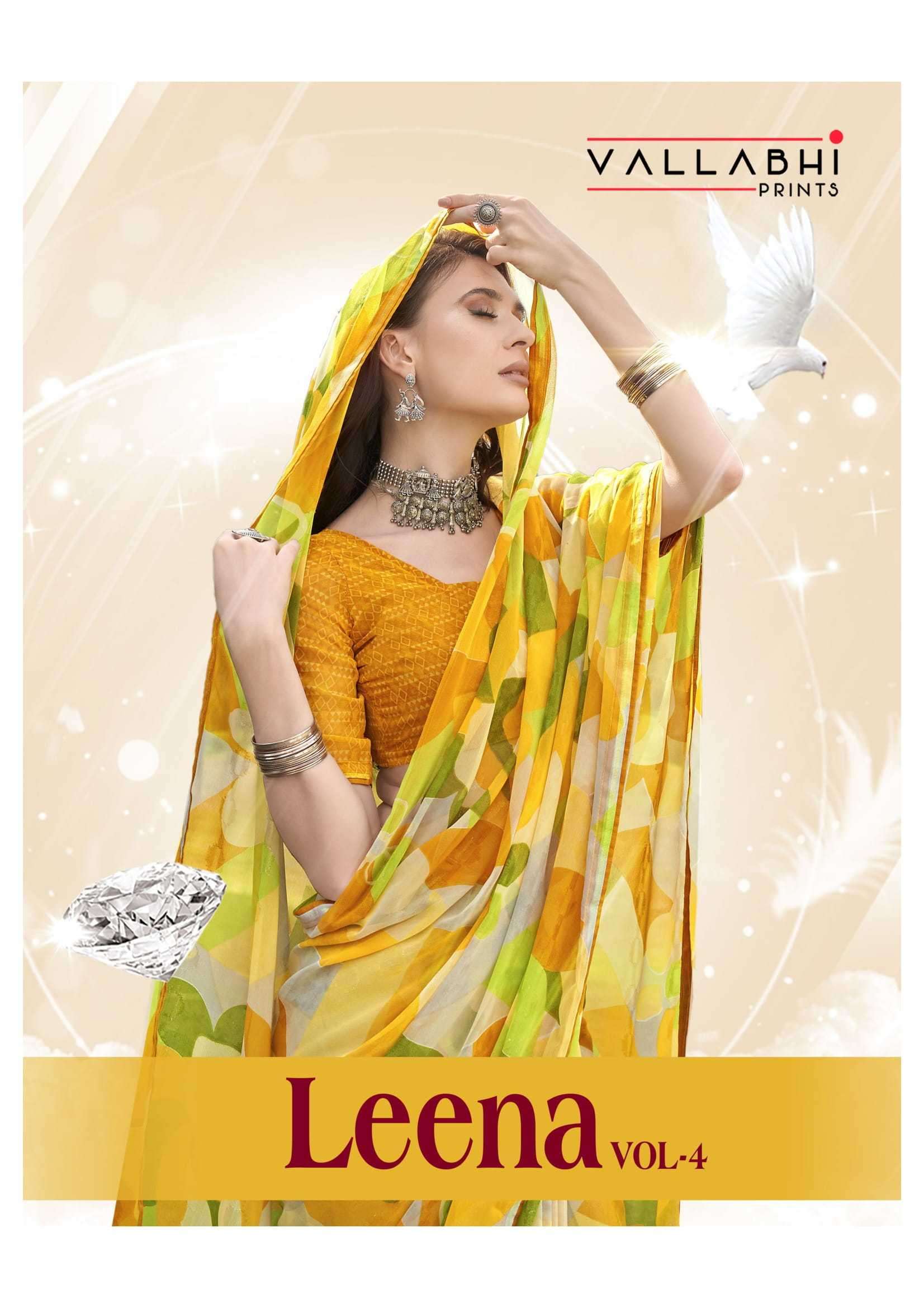 vallabhi prints leena vol 4 series 26621-26626 georgette saree