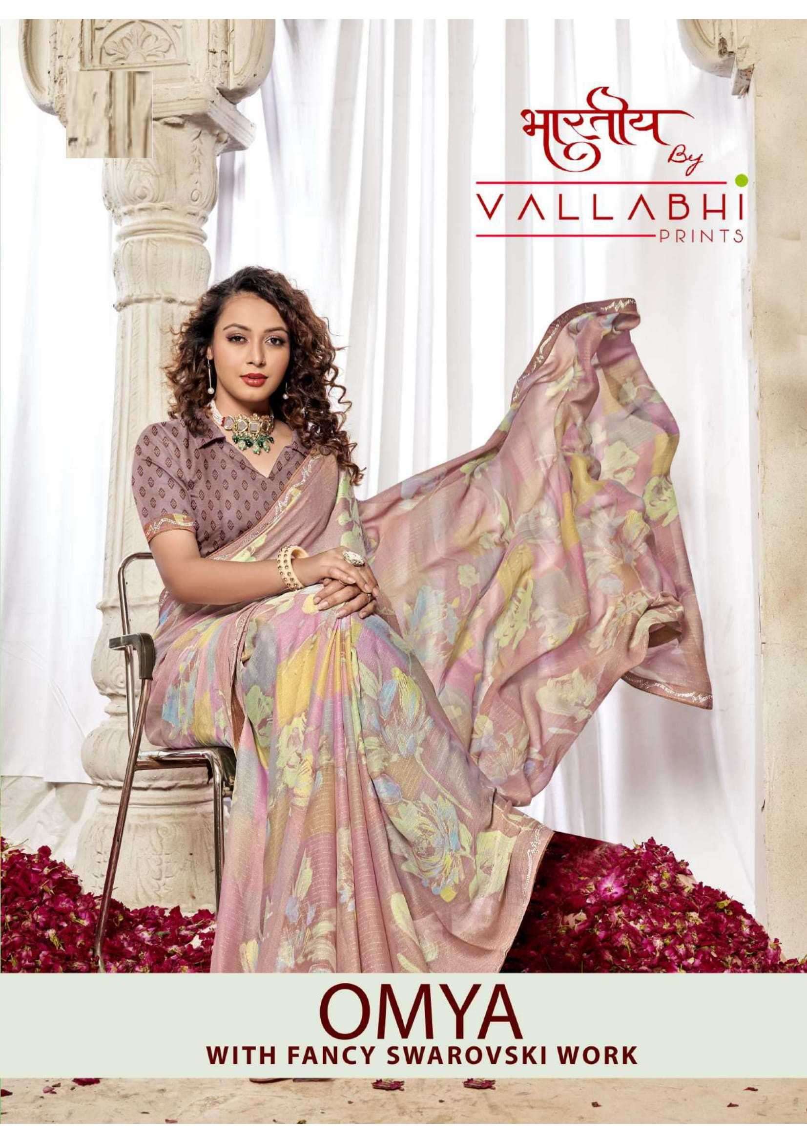 vallabhi prints omya series 28241-28246 moss georgette saree