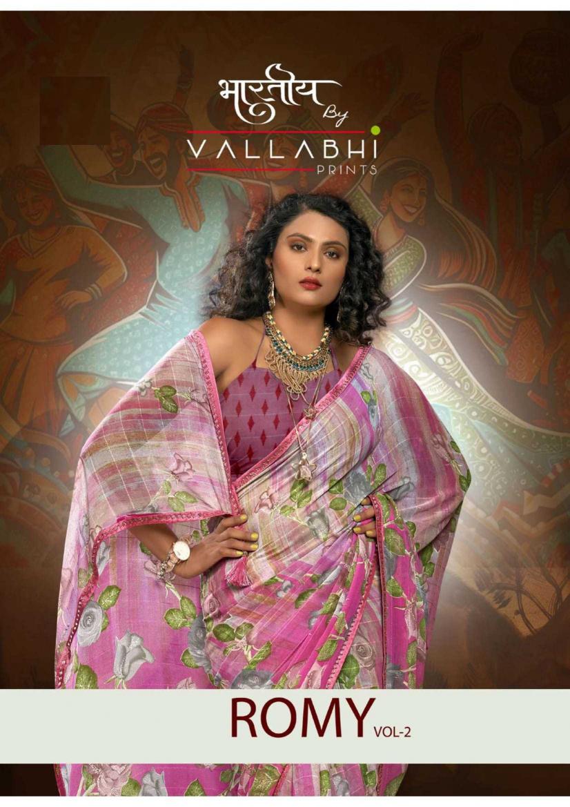 vallabhi prints romy vol 2 series 28431-28436 georgette saree