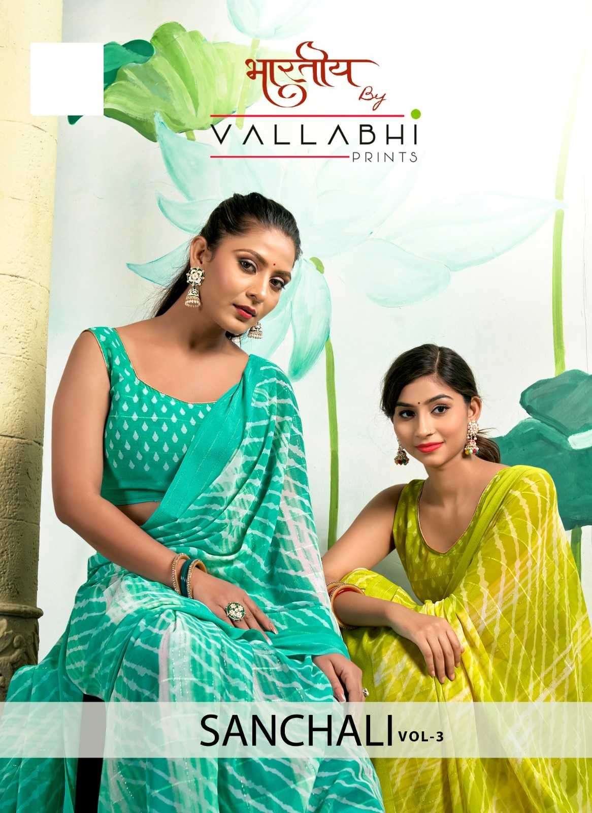 vallabhi prints sanchali vol 3 series 27751-27756 georgette saree