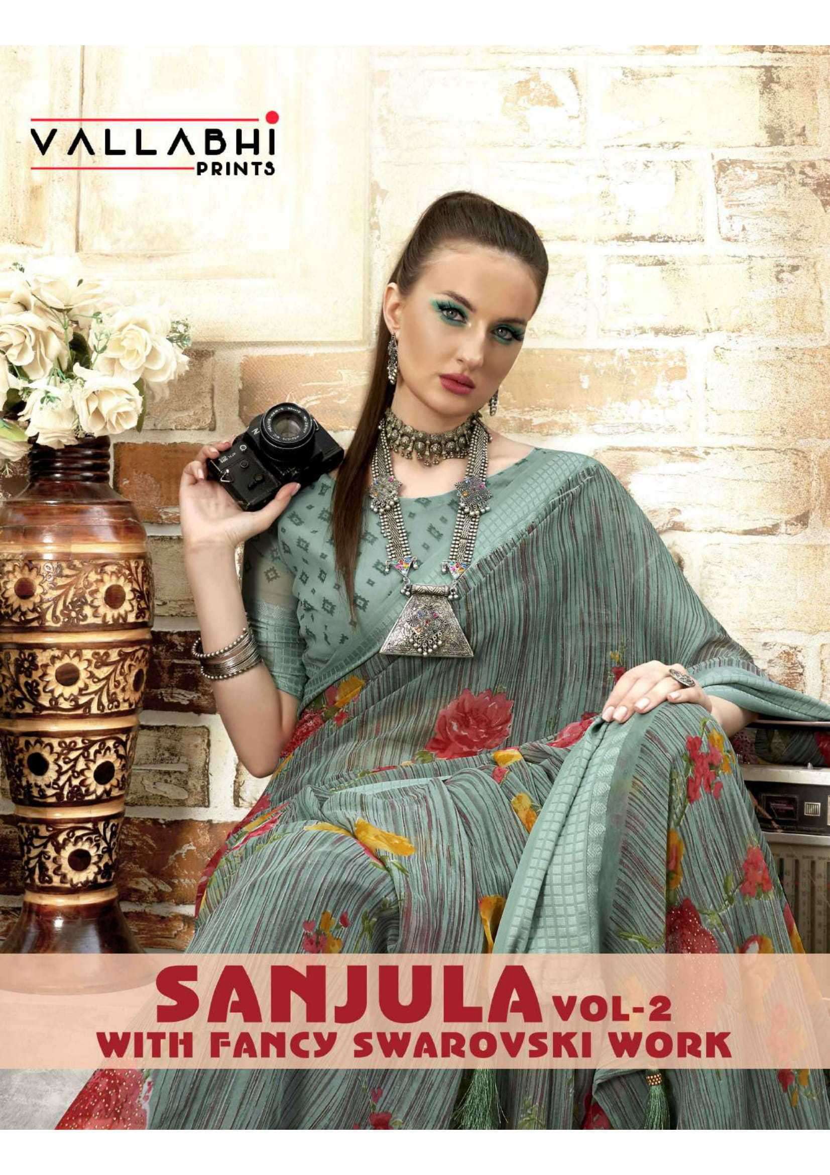 vallabhi prints sanjula vol 2 series 26271-26276 georgette saree