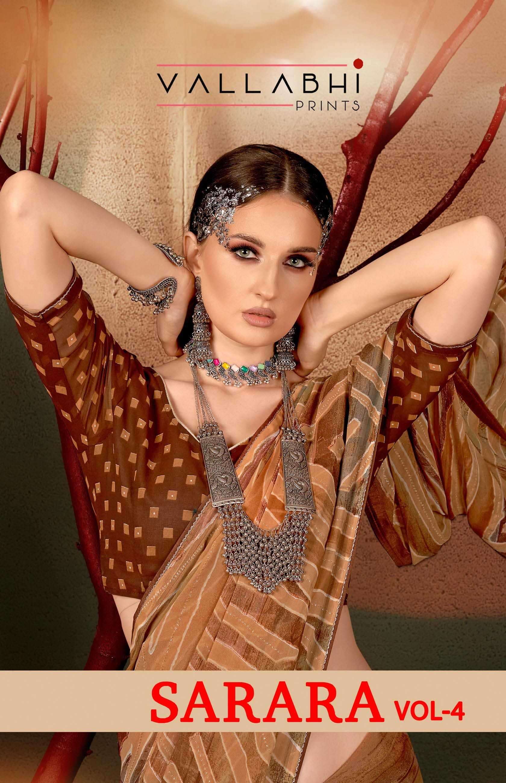 vallabhi prints sarara vol 4 series 26081-26086 georgette saree