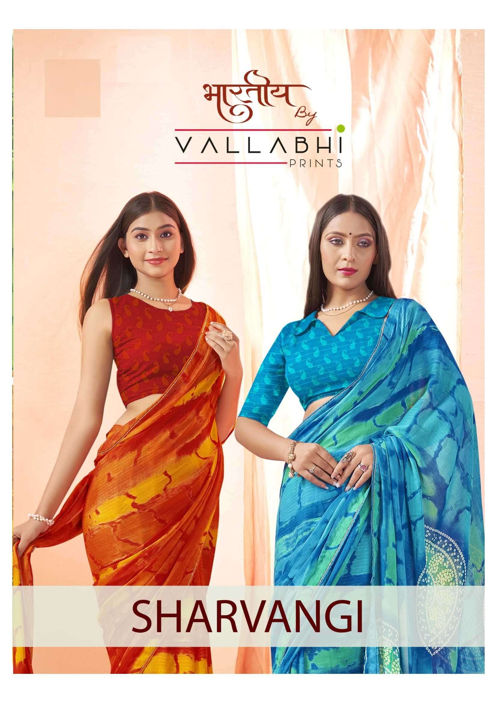 vallabhi prints sharvangi series 27691-27696 georgette saree