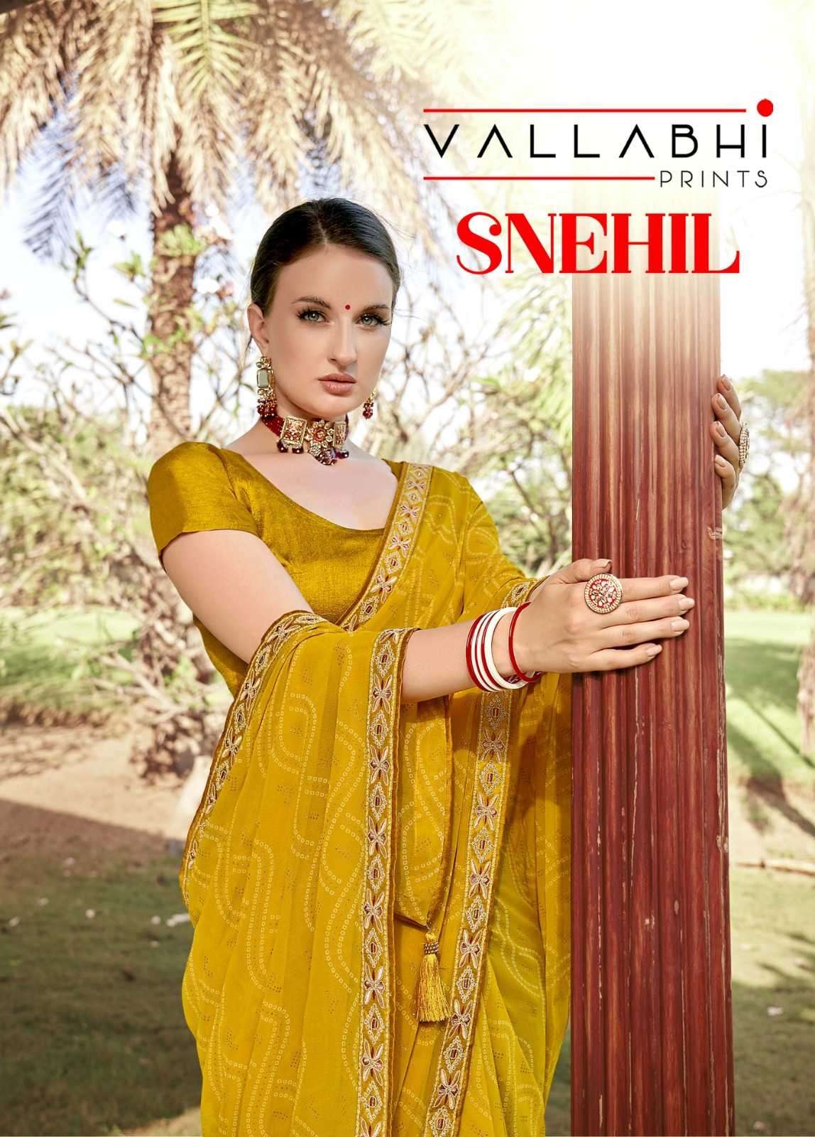 vallabhi prints snehil series 26641-26646 georgette saree