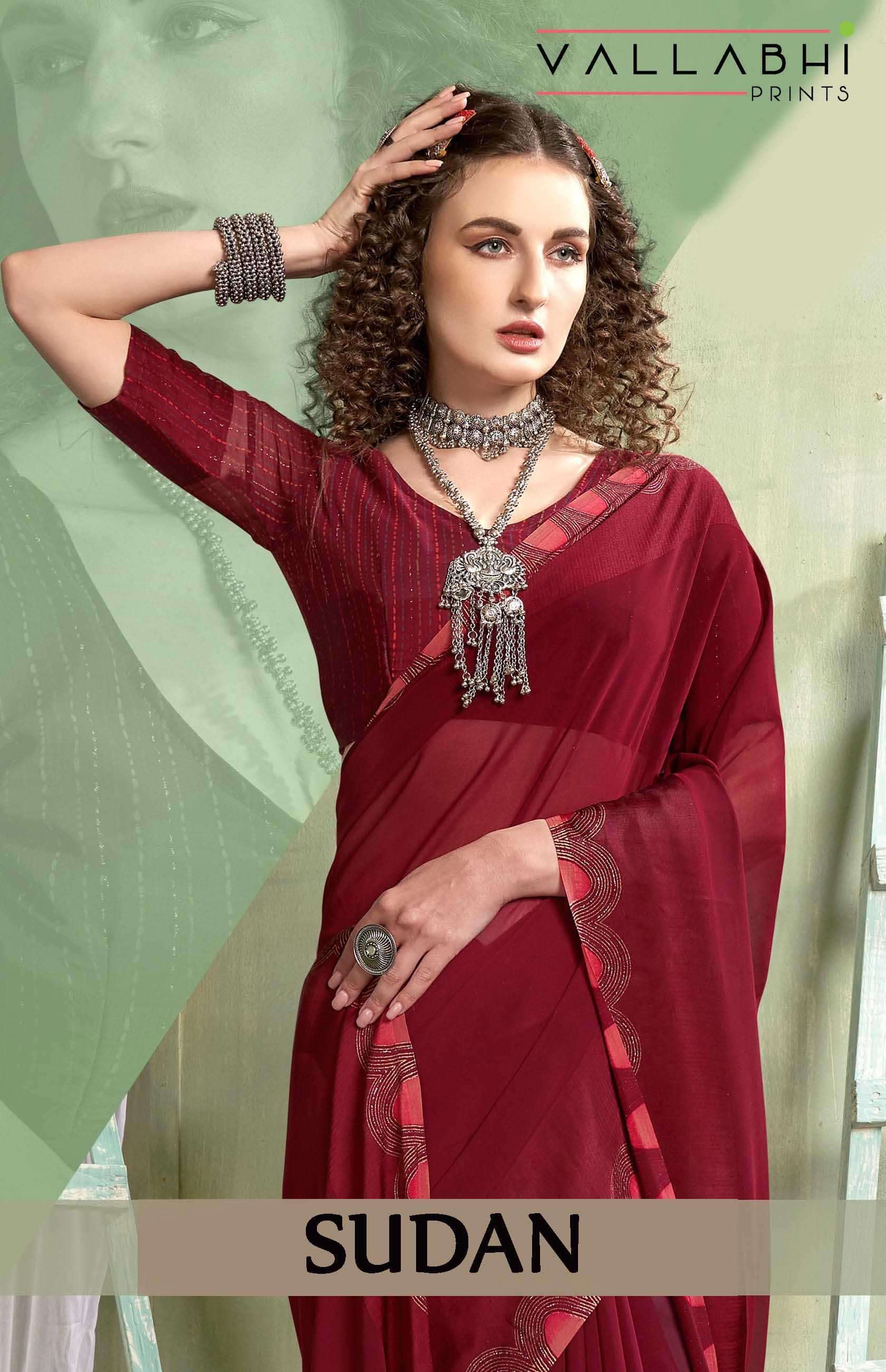 vallabhi prints sudan series 23311-23316 georgette saree